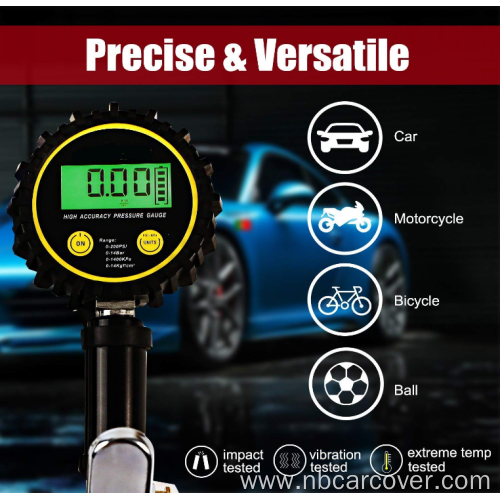 LED Light Digital Tire Inflator gauge